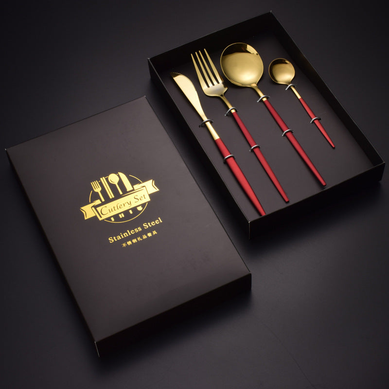 Four-piece Stainless Steel Western Knife Fork And Spoon