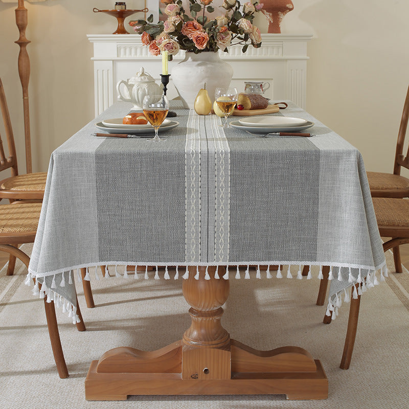 Waterproof Tablecloth Household Cotton And Linen Simplicity