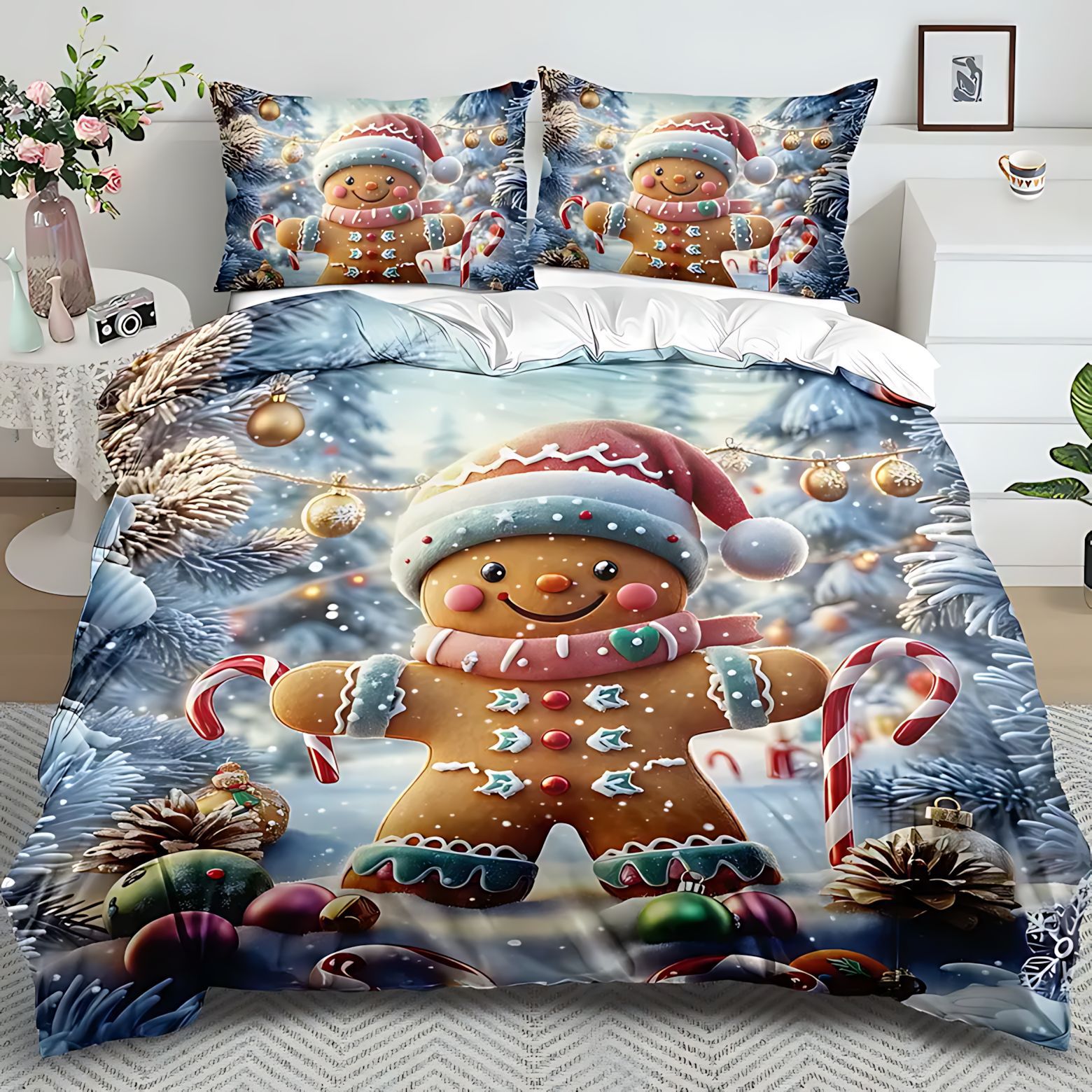 High-definition Digital Printing Brushed Bedding Set