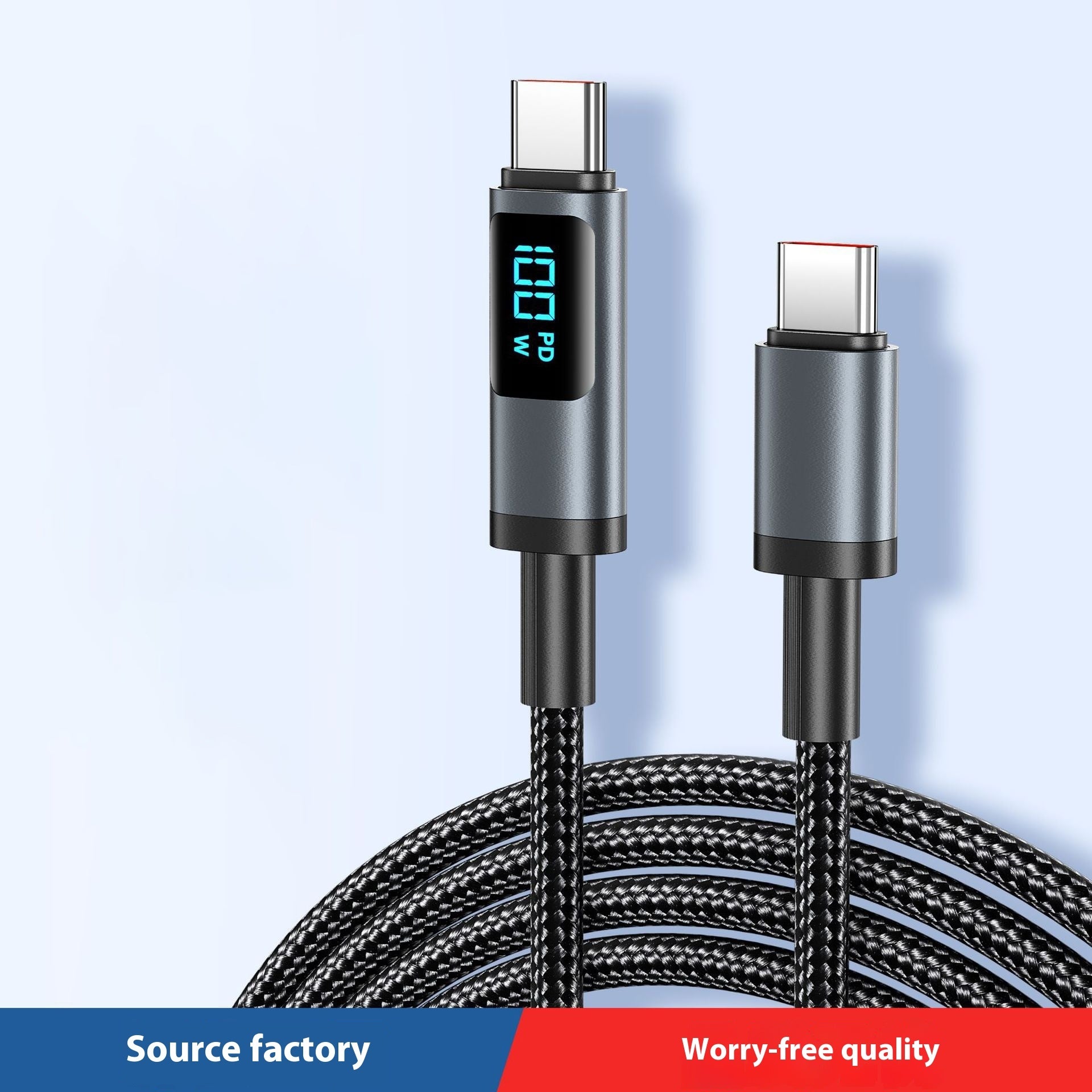 Câble de données de charge rapide compatible avec le câble de charge Type-C pour affichage numérique