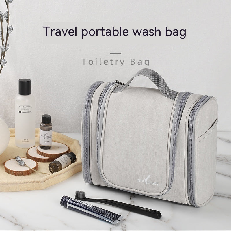 Grande trousse de toilette et de maquillage en cuir PU