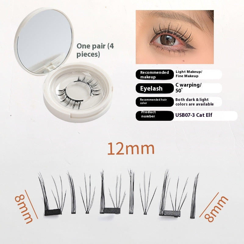 Magnetic False Eyelashes One-pair Package Natural