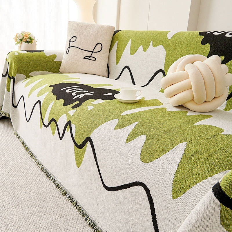 Housse de canapé intégrale en tissu, style Ins, universelle quatre saisons