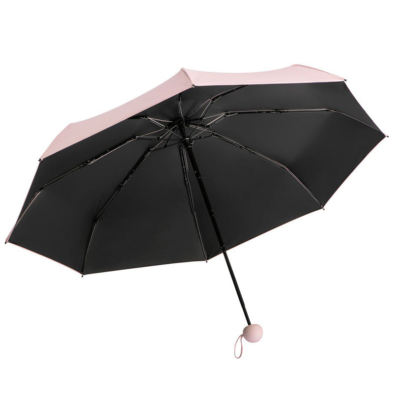 Sunshade and UV protection folding capsule umbrella
