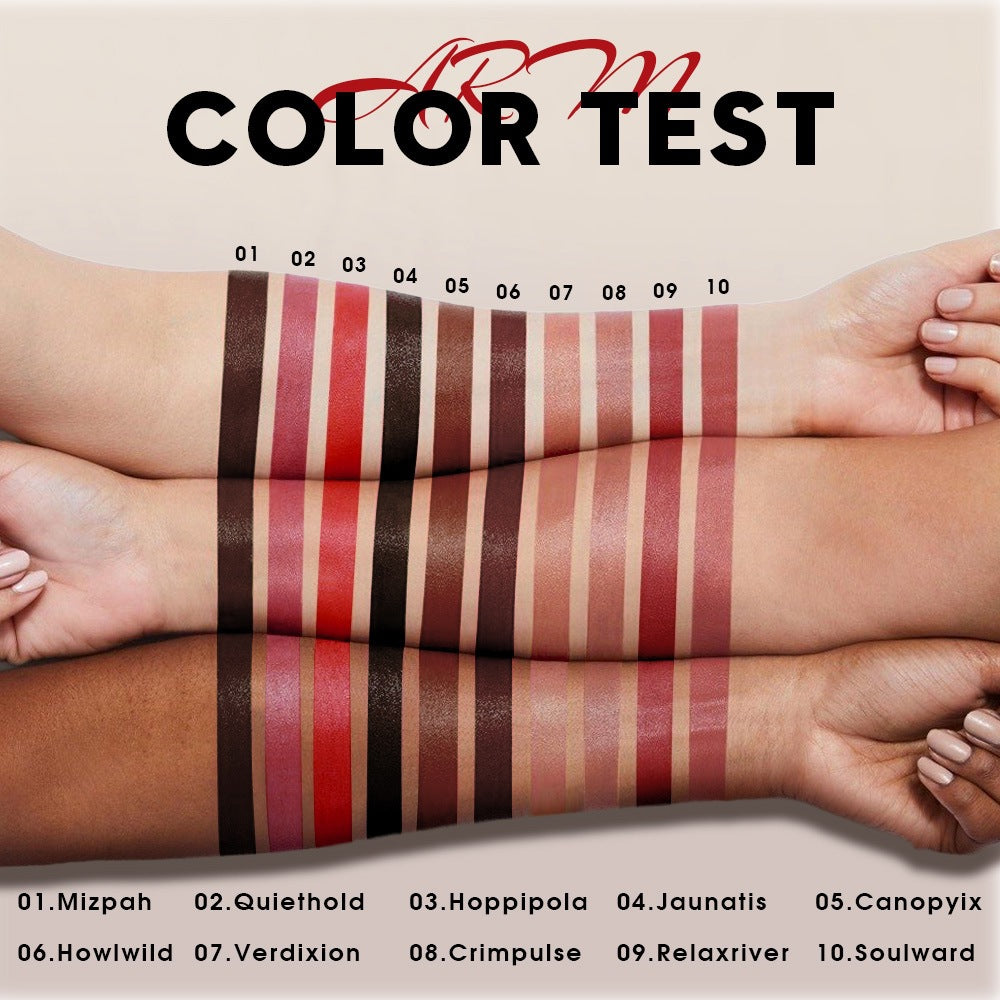10 Color Long Lasting Color Lipstick Lip Liner Suit