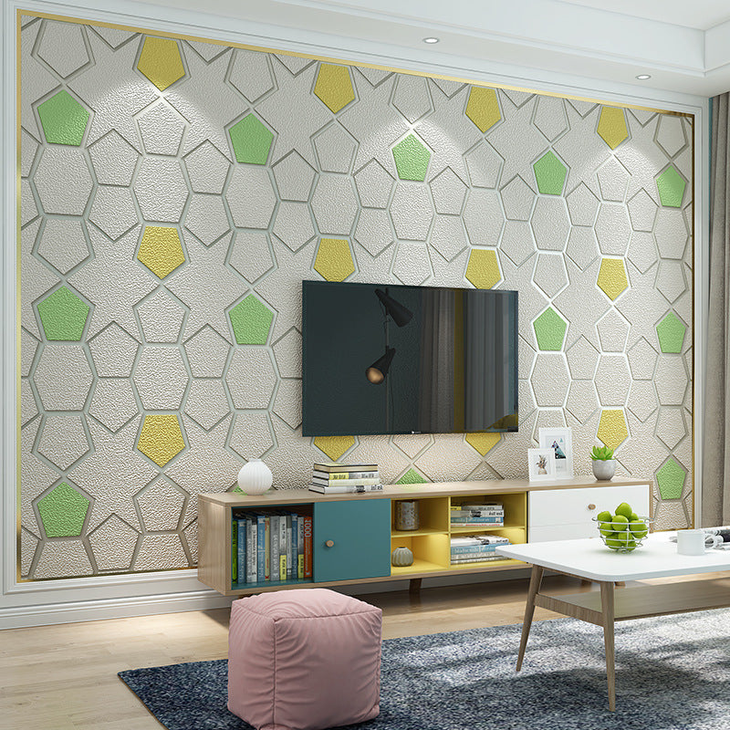 Modern Minimalist TV Background Wall Deerskin Wallpaper