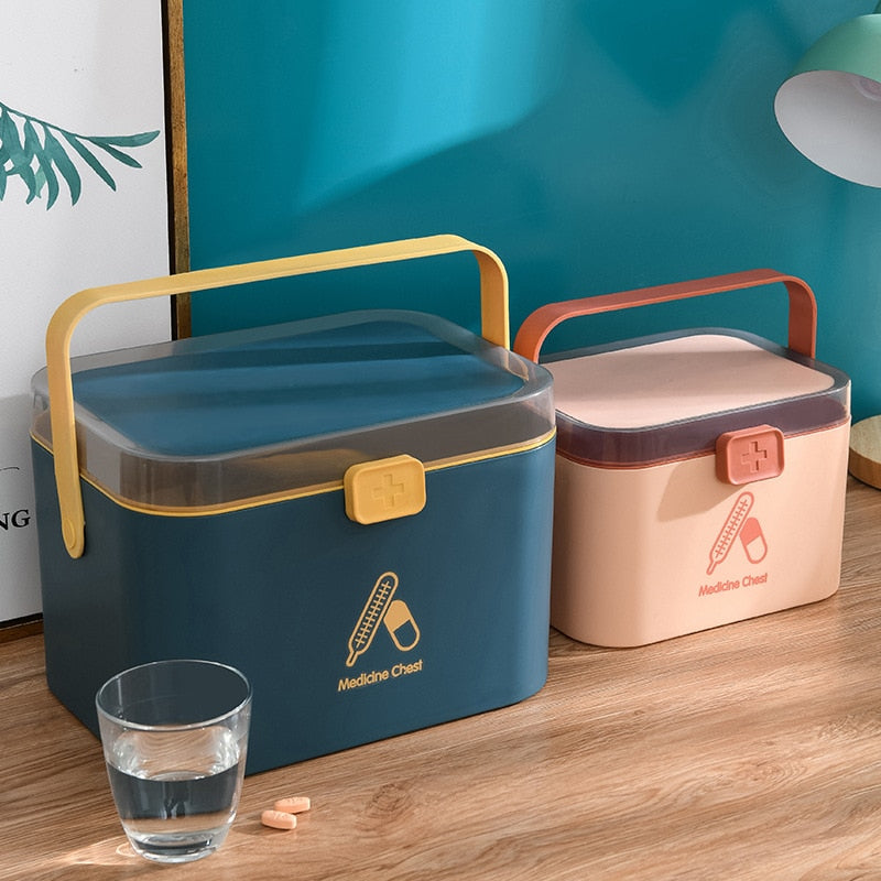 Portable Portable Double-layer First Aid Medicine Box