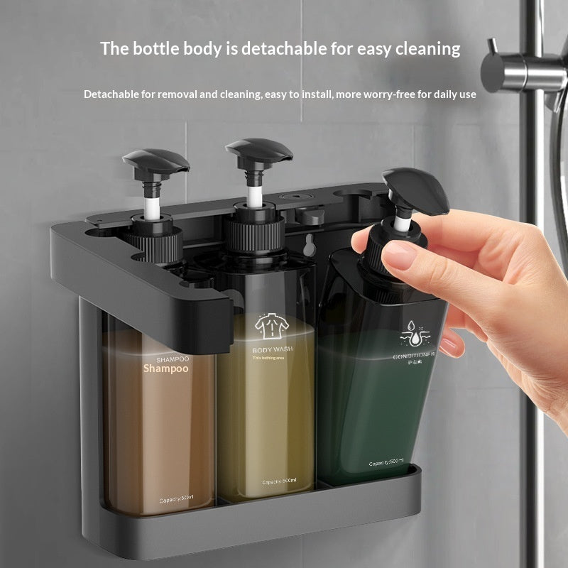 Distributeur de Savon Manuel Transparent pour la Salle de Bain