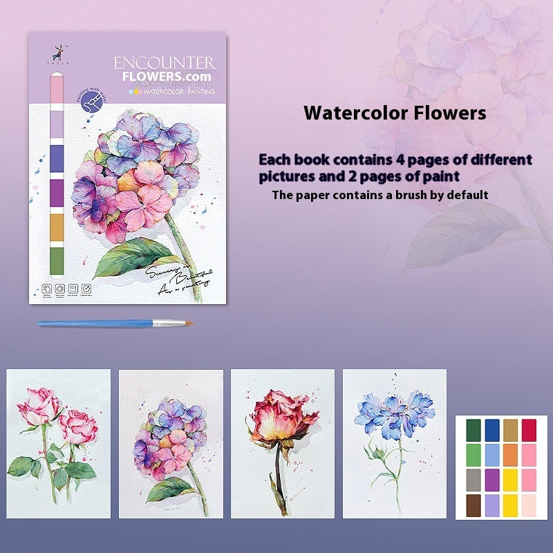 Livre de peinture créatif pour la décompression et la coloration à l'aquarelle
