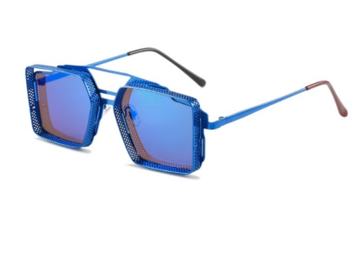 Lunettes de soleil Steampunk Vintage en métal ajouré pour hommes