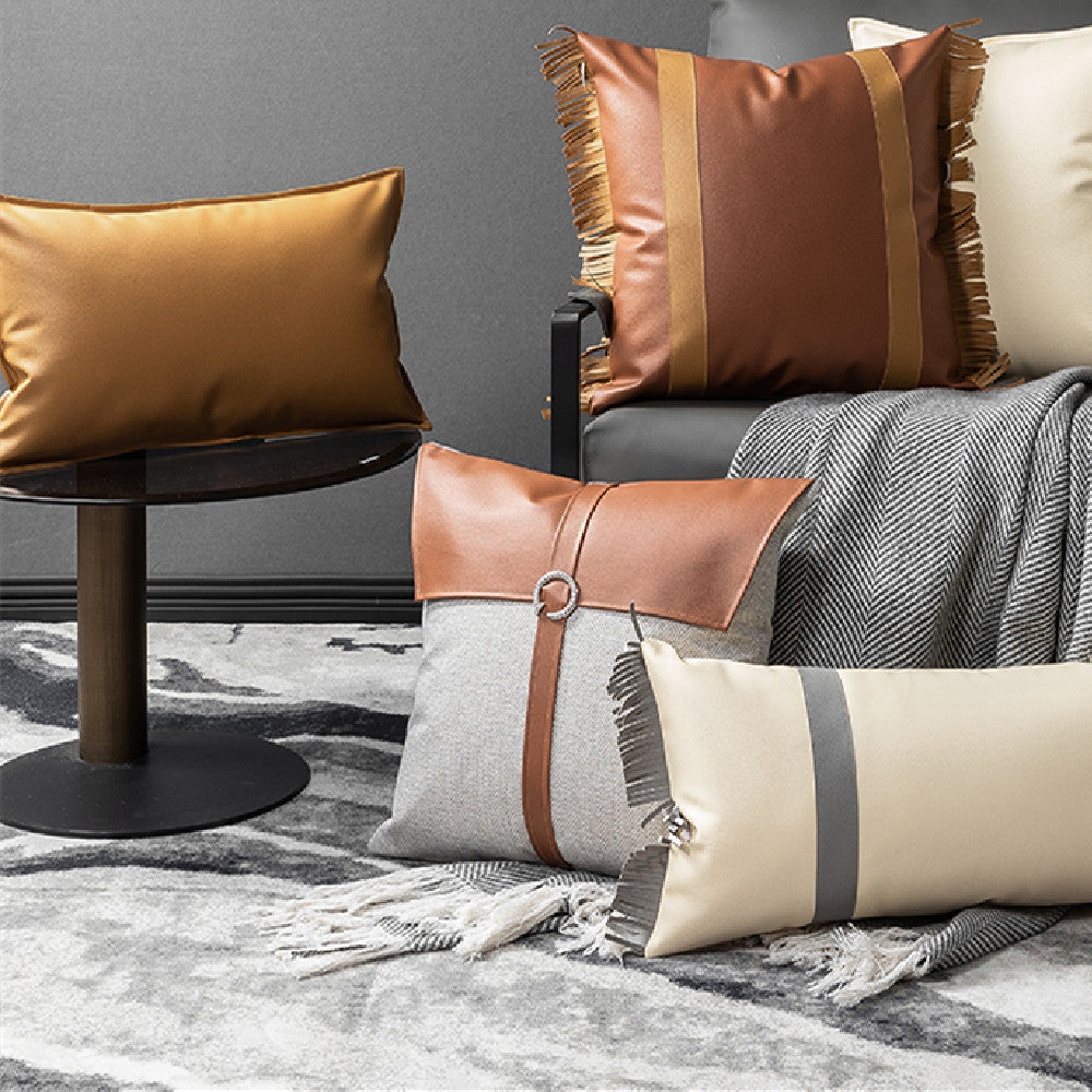 Light Luxury Pillow Cover, Sofa, Living Room, Household Leather