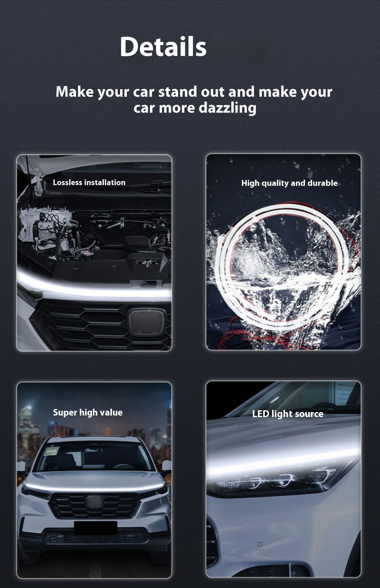 Cover Atmosphere Light Modified With Decorative Accessories LED Welcome Light