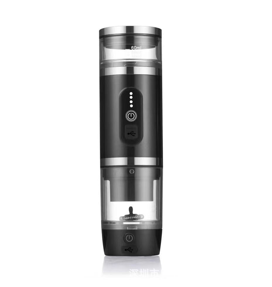 Machine à café italienne trois-en-un intégrée, sans fil, portable, avec fonction de chauffage et de mousse de café