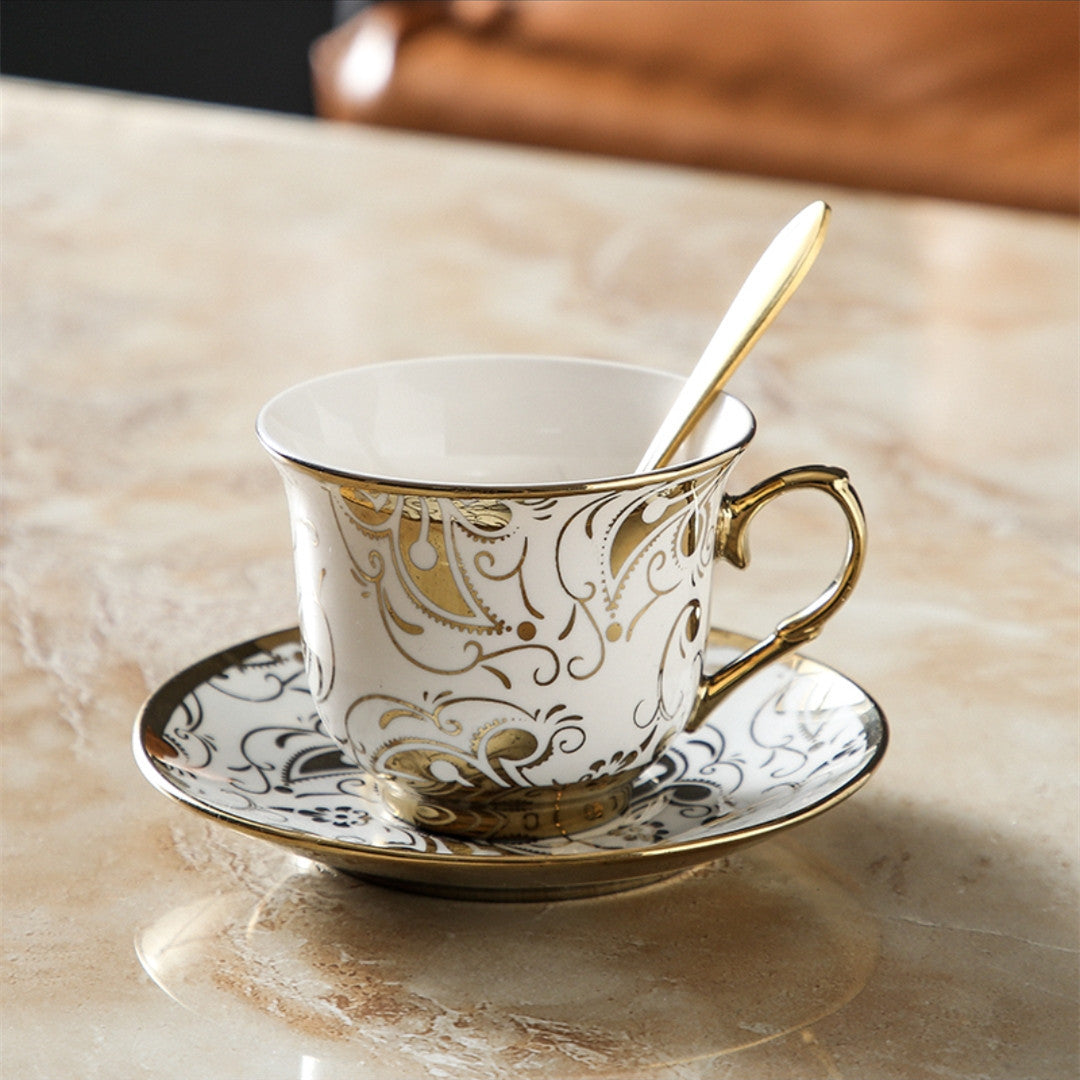Service à café de luxe en céramique de style européen