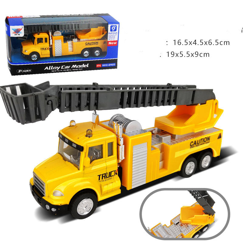 Children's construction vehicle toy set, ladder car