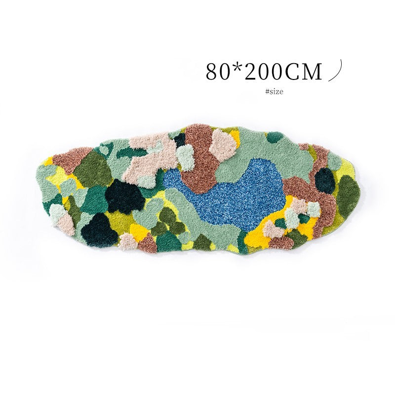 Special-shaped Carpet Bedroom Bedside Creative Moss Floor Mat