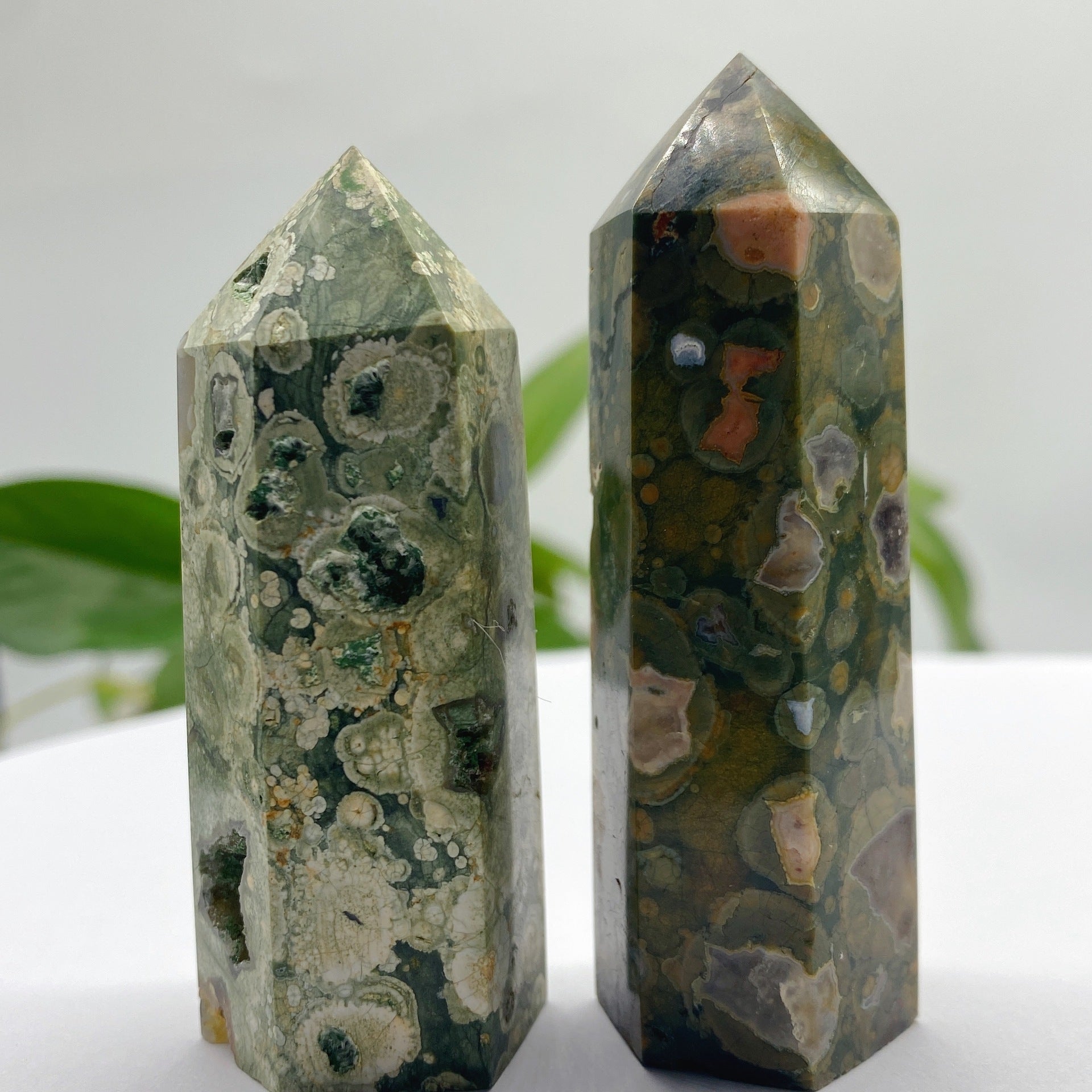 Natural Mineral Stone Finch Small Stone Hexagonal Column Pendant