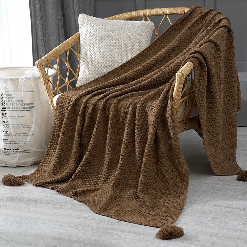 Household Fashionable Knitted Sofa Blanket