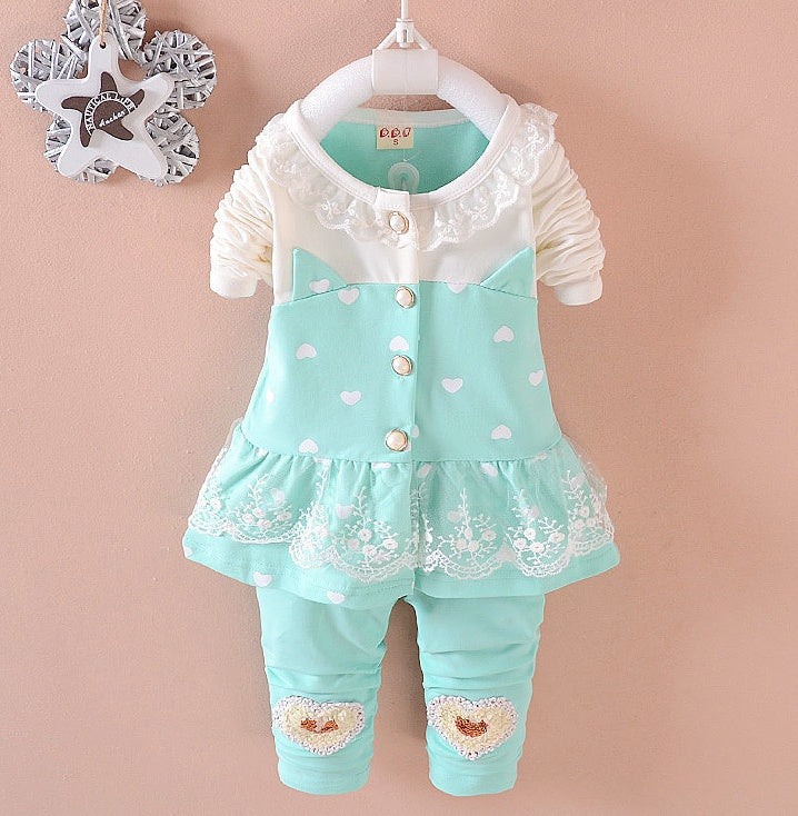 BibiCola Baby Girls Clothing Sets Toddle Tracksuits Kids Tops Pants 2pcs Tracksuits Kids Girls Clothes Baby Girl Clothes Set