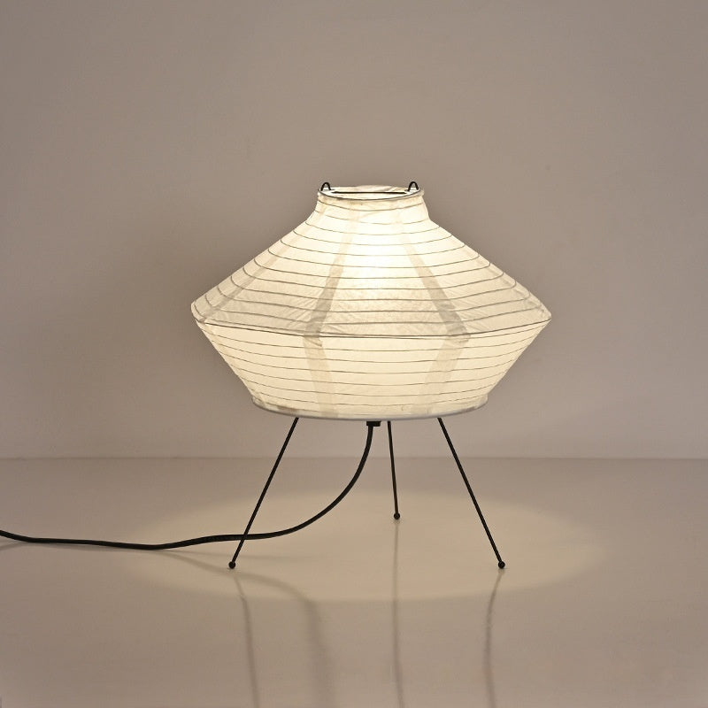Lampe de table verticale créative en papier de riz de style japonais pour chevet