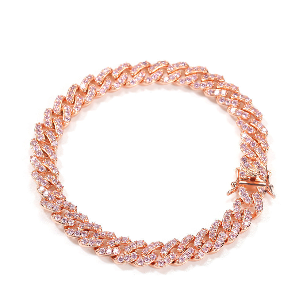 9mm Micropaved Zircon Cuban Chain Personality
