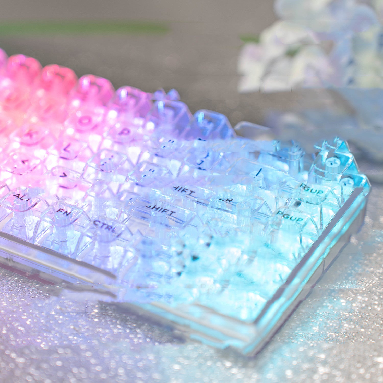 Transparent Tri-mode Kit RGB Silent Mechanical Keyboard
