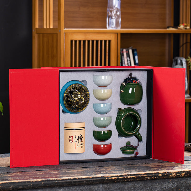 Coffret cadeau de service à thé en céramique, élégant et simple, pour la maison