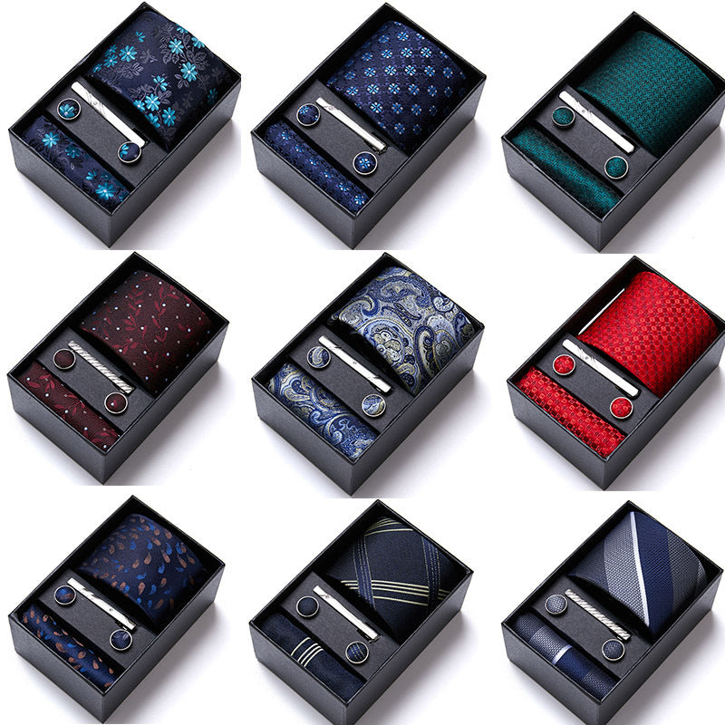 Men's Business Formal Tie Six-piece Set Gift Box