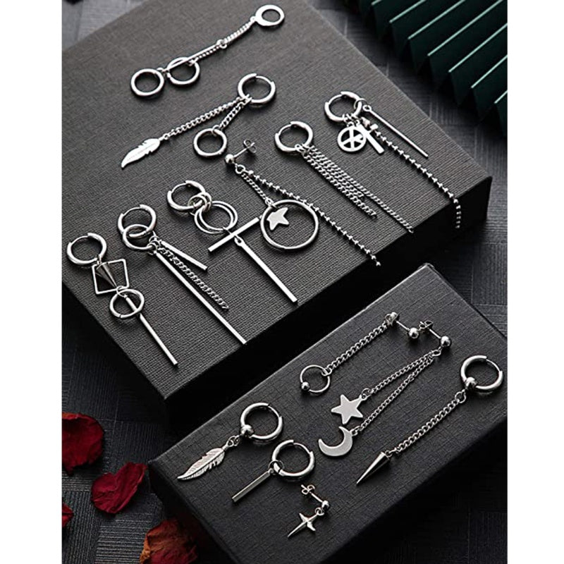 Stainless Steel Chain Simple Long Stud Earrings
