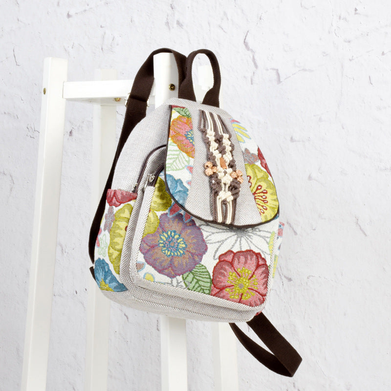 Large capacity travel backpack canvas travel bag