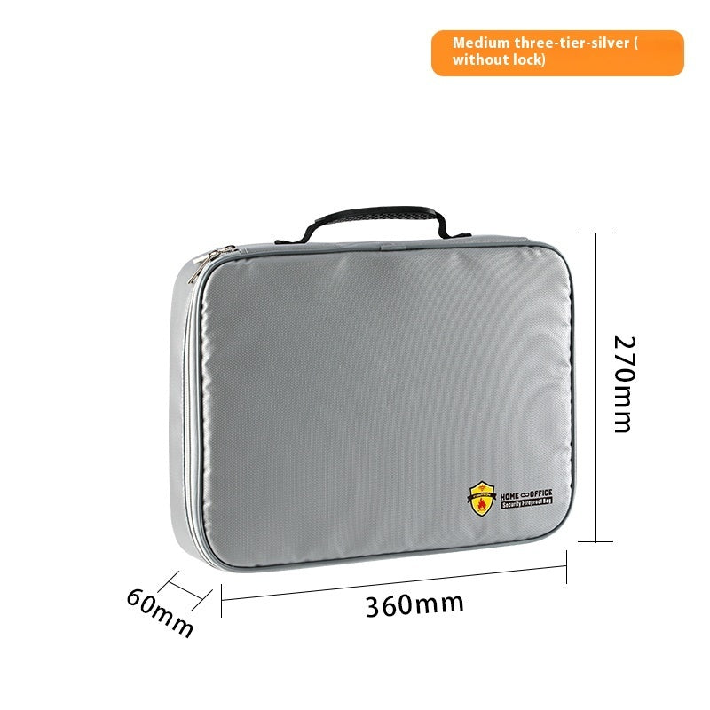 Fireproof Certificate Household Information File Bag Storage Box