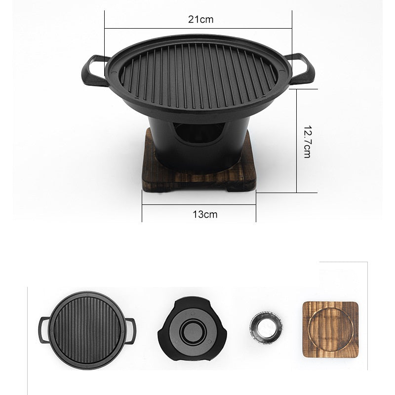 Mini barbecue, réchaud à alcool, barbecue de table sans fumée, outils de cuisson pour rôtir la viande