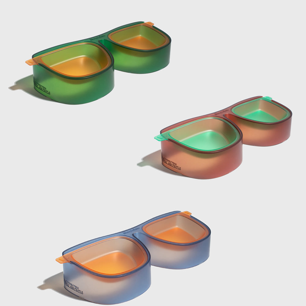 Large Capacity Anti-overturning Cool Color Double Bowl