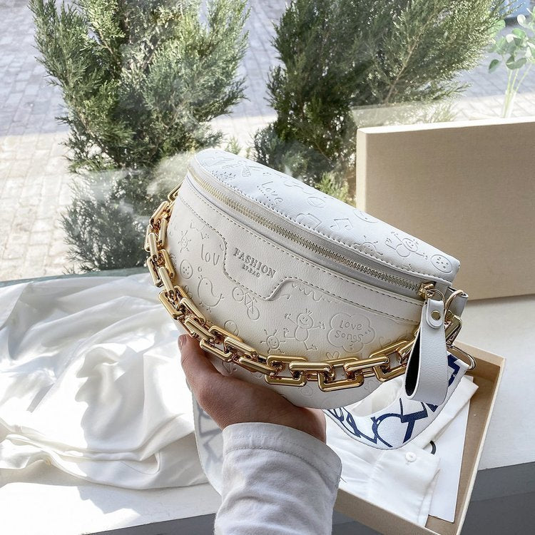 Sac de poitrine bandoulière large pour femme