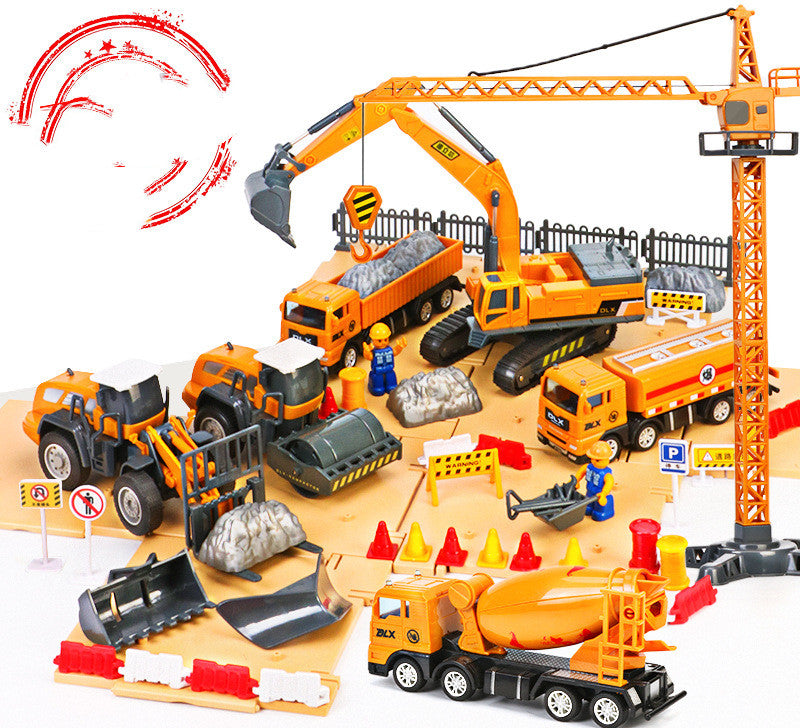 Children's Construction Vehicle Toy Set Large Boy Excavator