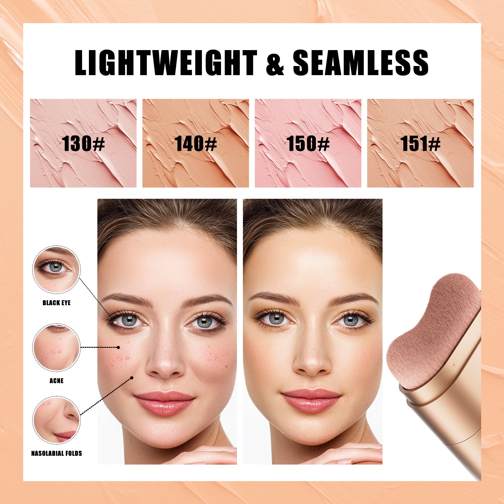 HelloKiss Double-headed Concealer With Brush