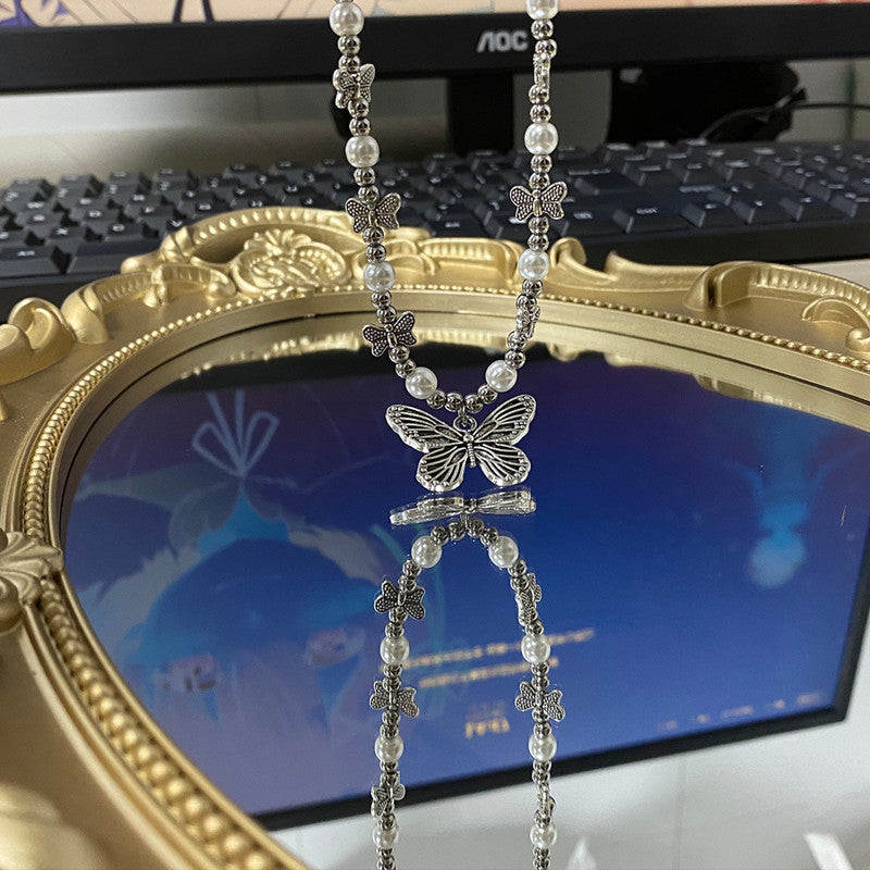 Japanese And Korean Butterfly Necklace Niche Design Clavicle Chain