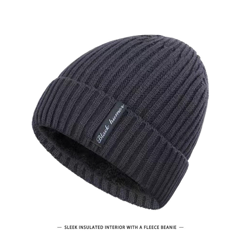 Bonnet chaud épais doublé polaire pour homme, idéal par temps froid