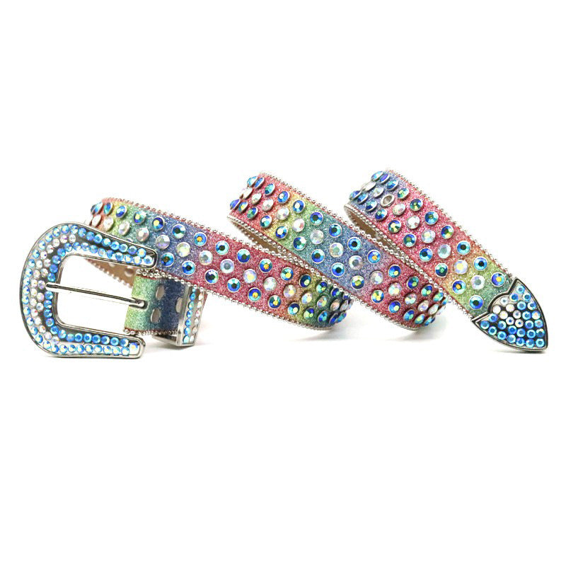 Ceinture fine en strass pour femme, style mode