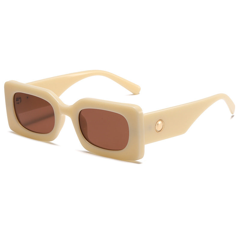 Retro Thick Square Brown Sunglasses