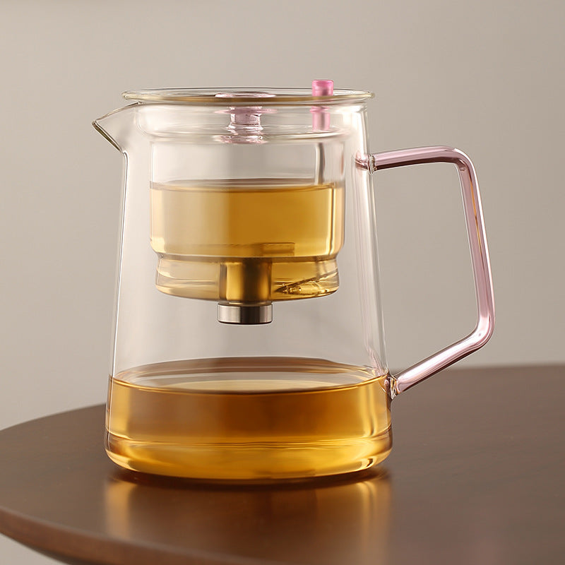 Full Glass Liner Elegant Cup Teapot