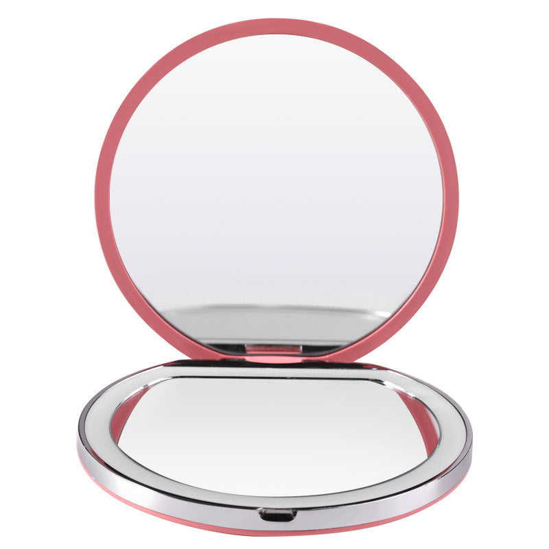 Mini miroir de maquillage portable à LED