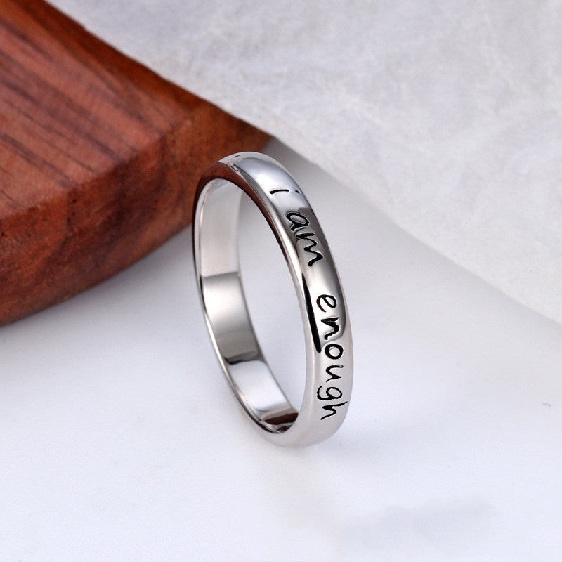 Bague d'index simple de style européen et américain