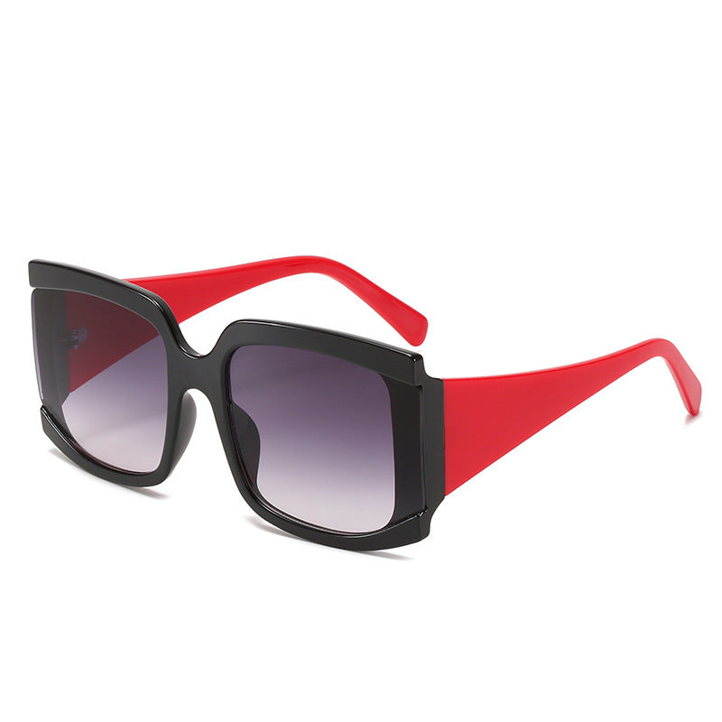 Lunettes de soleil carrées à grande monture, tendance mode