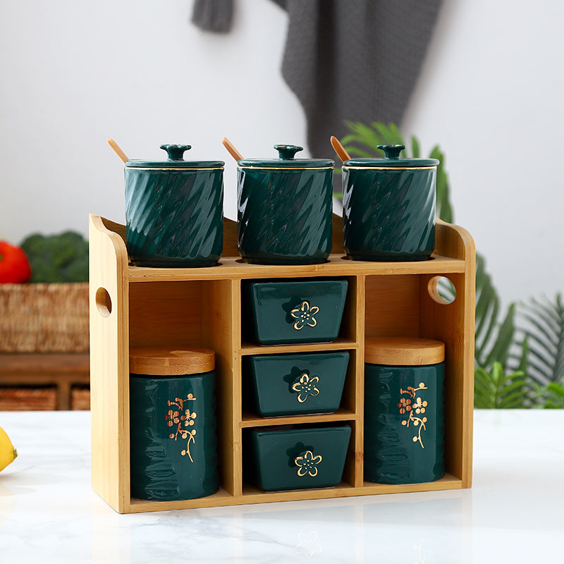 Boîte de Rangement d'Assaisonnement de Cuisine Ménagère pour Sel Sucre Épices