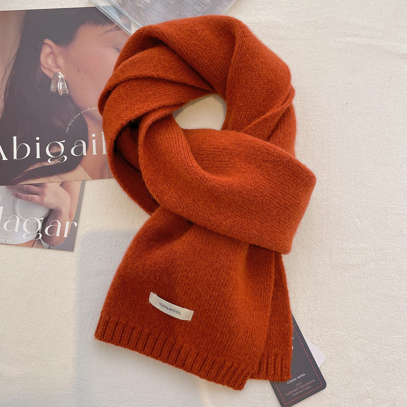 Women's Pure Wool Scarf Winter High Sense