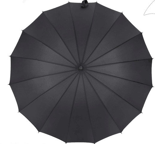 16K creative shank straight shank long handle semi-automatic business umbrella