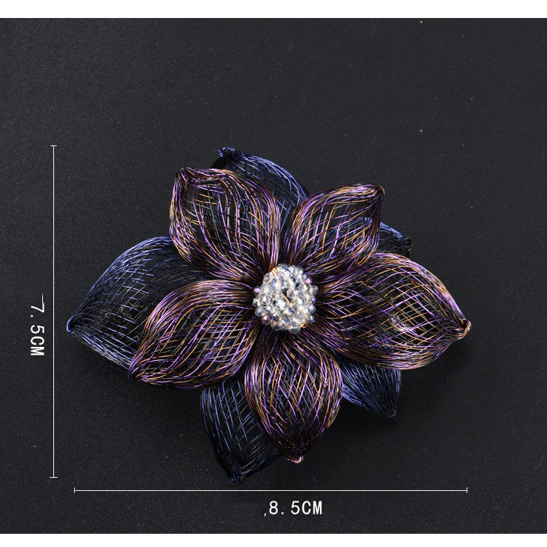 Pince à cheveux printanière pour femme, motif floral simple et tendance