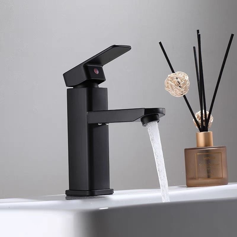 Table Basin Faucet Black Hot And Cold Square Household
