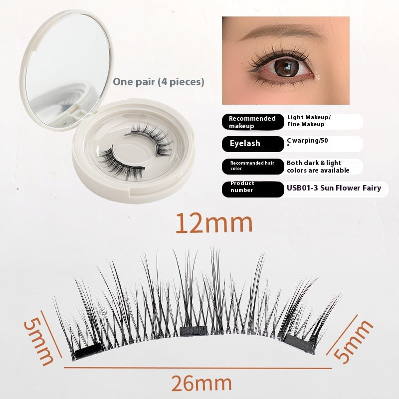 Magnetic False Eyelashes One-pair Package Natural